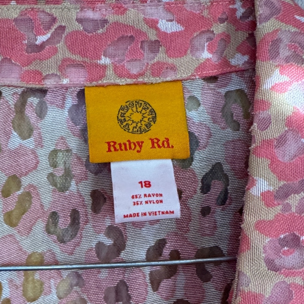 Ruby Rd. Vibrant Pink Patterned Layering Jacket S… - image 4